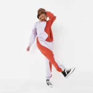 Image of Missguided Coord Wavey Colour Block Relaxed Jogger - Red