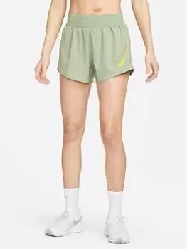 Image of Nike Running Swoosh Short, Khaki, Size L, Women