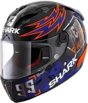 Image of Shark Race-R Pro Replica Lorenzo Catalunya GP 2019 Helmet, black-red-purple, Size S, black-red-purple, Size S
