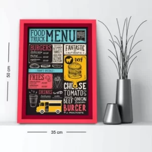 Image of 3550AHS-057 Multicolor Decorative Framed MDF Painting