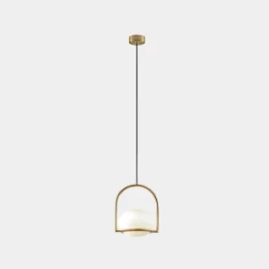 Image of Coco Single Globe Pendant Gold, White E14