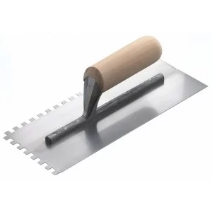 Image of RST Notched Trowel 10mm (Square Notch) Wood Handle