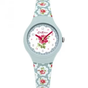 Image of Ladies Cath Kidston Provence Rose Blue Silicone Strap Watch