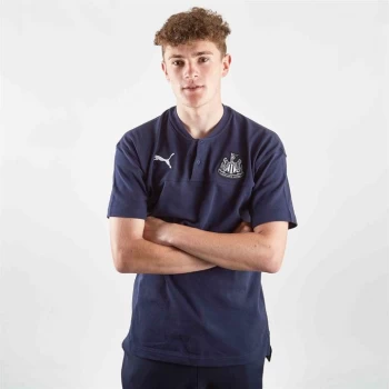 Image of Puma Newcastle United Crew Polo Top Mens - Peacoat