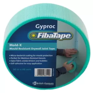 Image of Gyproc Fibatape Mold-X Green Drywall Joint Tape (L)90M (W)48mm