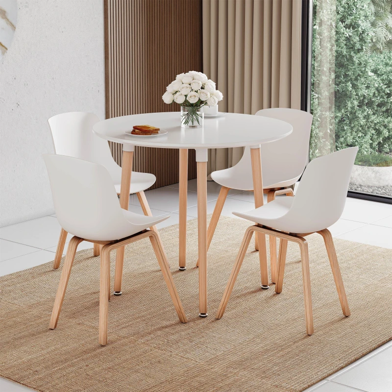 Image of Lassic Vida Designs Batley 4 Seater Round Dining Table White unisex 4 Seater