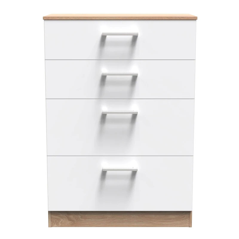 Image of Ready Assembled 2 U Cornwall 4 Drawer Deep Chest (Ready Assembled) Multicolor Unisex