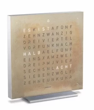 Image of QLOCKTWO Touch Creators Edition Silver And Gold Table Clock