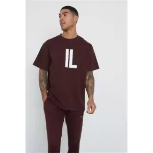 Image of I Saw It First Brown Il Sarto Logo Reg Fit T-Shirt - Brown