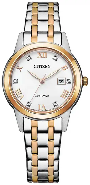 Image of Citizen FE1246-85A Womens Silhouette Crystal White Dial Watch