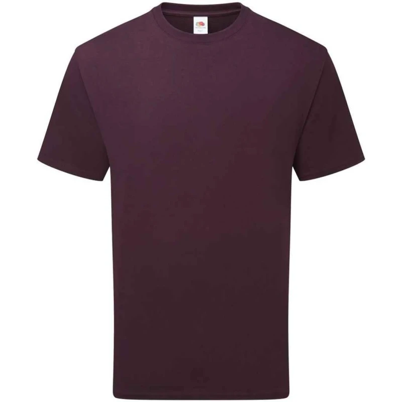 Image of Fruit Of The Loom Fruit of the Loom Men Cotton T-Shirt in Purple Size: Small Purple S Male 5063703137287