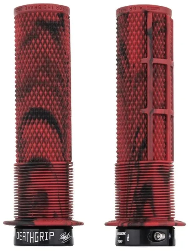 Image of DMR BRENDOG DeathGrip With Flange THICK Marble Red - Cycles UK