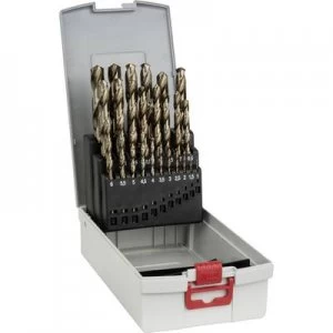 Image of Bosch Accessories 2608587018 HSS Metal twist drill bit set 25 Piece cobalt DIN 338 Cylinder shank 1 Set