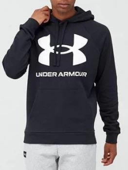 Image of Urban Armor Gear Rival Fleece Big Logo Hoodie - Black/White Size M Men