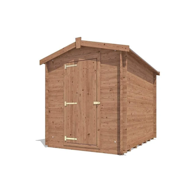 Image of Dunster House - Heavy Duty (19mm) Log Garden Shed 1.8 X 2.5 Pressure Treated Wood Storage Unit Taarmo