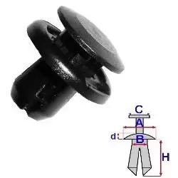 Image of ROMIX Clip, trim-/protection strip HONDA B26998 91503S7A003