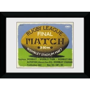 Image of Transport For London Rugby 50 x 70 Framed Collector Print