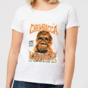 Image of Star Wars Chewbacca One Night Only Womens T-Shirt - White - L