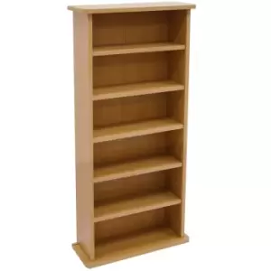 Image of Techstyle Chak 222 Cd Or 104 DVD Bluray Media Storage 6 Shelf Unit Beech
