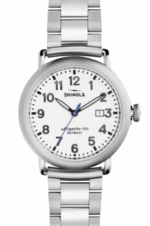 Image of Mens Shinola Runwell 41mm Stainless Steel 3 Link Watch S0120001110