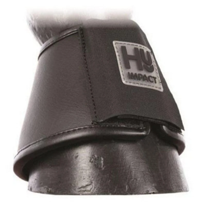 Image of Hyimpact Leather Over Reach Boots (One Pair) Black (M)