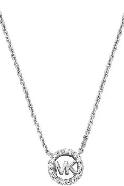 Image of Michael Kors Jewellery Ladies Michael Kors Sterling Silver Logo Pendant Necklace MKC1726CZ040