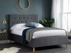 Image of Birlea Loxley 4ft Small Double Grey Fabric Bed Frame