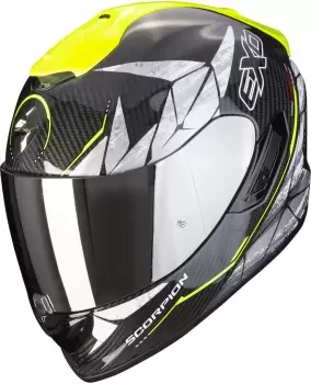 Image of Scorpion EXO-1400 Air Carbon Aranea Helmet, black-yellow, Size L, black-yellow, Size L