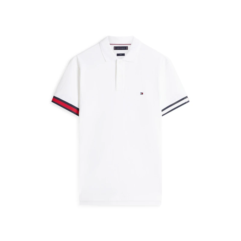 Image of Tommy Hilfiger Tommy Cuff LiqudPolo Sn62 White male XL