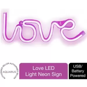 Image of Neon Love Shape Colorful LED Night light For Art Decorative Room - Aquarius