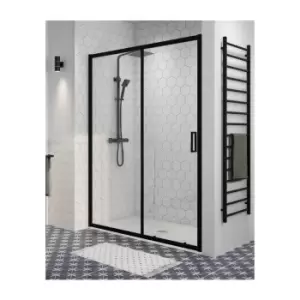 Image of Black 1700mm Sliding Shower Door - Pavo