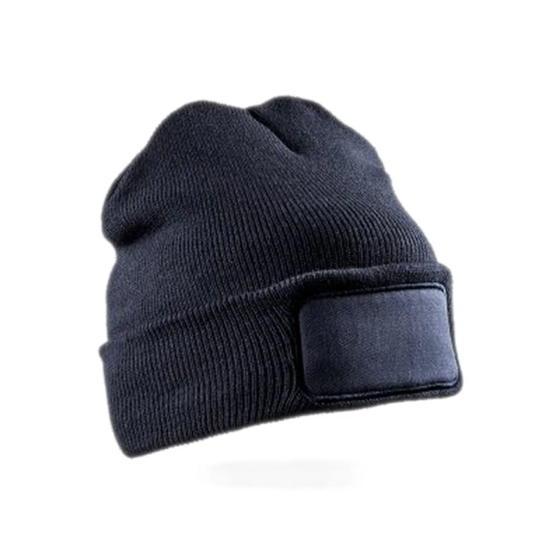 Image of Result Men Result Double Knit Printers Beanie in Navy Navy One Size Male 5059444582790