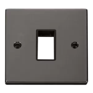 Image of Click Scolmore MiniGrid Single Switch Plate 1 Gang Aperture Black Nickel - VPBN401BK