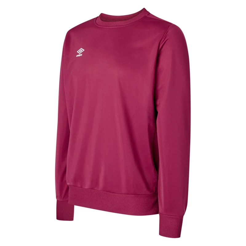 Image of Umbro Polyester Sweatshirt in Burgundy Size: 11-12 Years Burgundy Unisex 11-12 Years