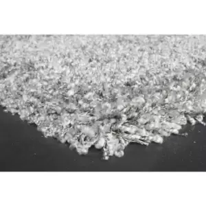 Image of Homespace Direct - Twilight Grey 120cm Round Rug Carpet Large Rugs Thick Pile Soft Living Room Bedroom Easy Care - Grey