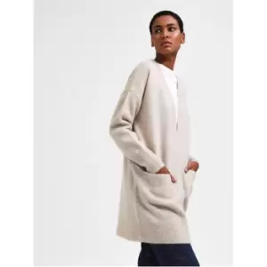 Image of Selected Femme Lulu Long Cardigan - Beige