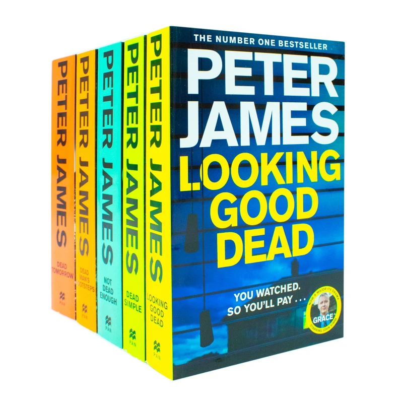 Image of Roy Grace Series Books 1-5 Collection Set by Peter James (Dead Simple, Looking Good Dead, Not Dead Enough, Dead Man's Footsteps, Dead Tomorrow) Peter