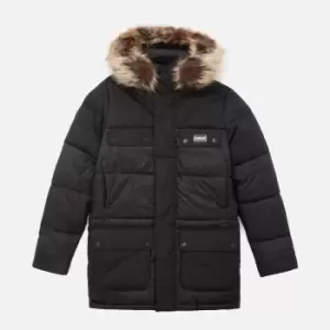 Image of Barbour International Boys' Redford Parka Quilt Jacket - Black - M (8-9 Years)