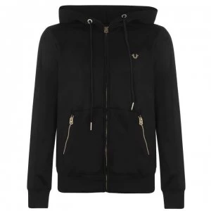 Image of True Religion Zip Logo Hoodie - Black/Gold