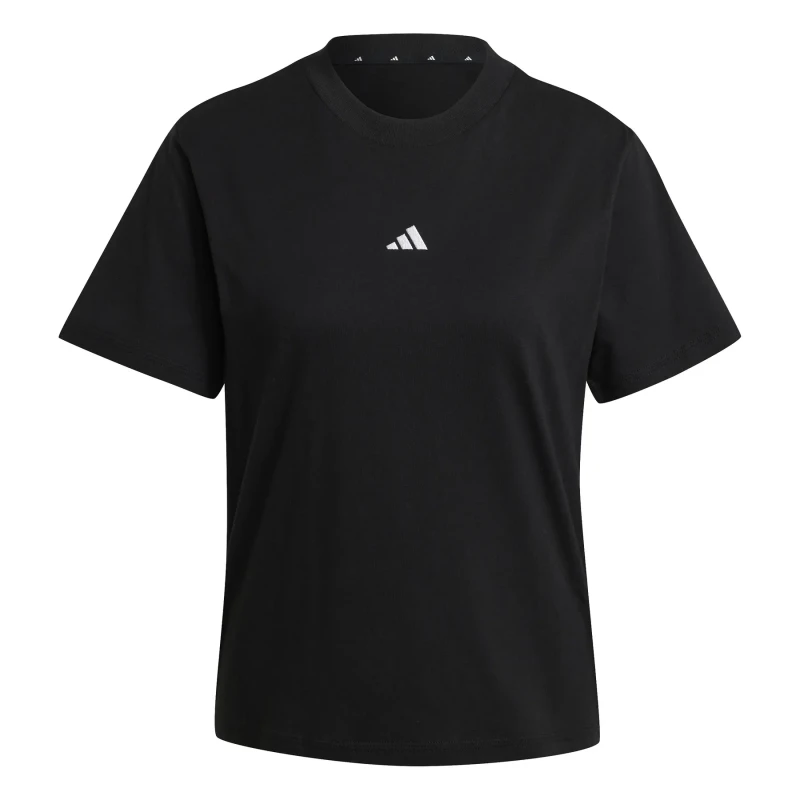 Image of Adidas Womens cotton T-Shirt adidas Essentials Small Logo Noir Female S