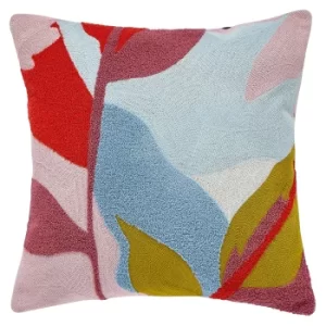 Image of Joules Countryside Scene Cushion Pink, Blue and Yellow