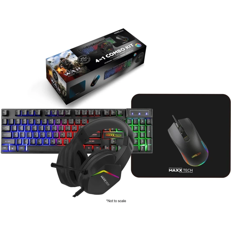 Image of Maxx Tech PC 4 in 1 Combo + Men of Wars Game PC (Xbox+PS) unisex One Size