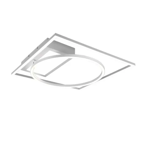 Image of Downey Modern 33W LED Semi Flush Light White Matt 2700-6500K Remote control