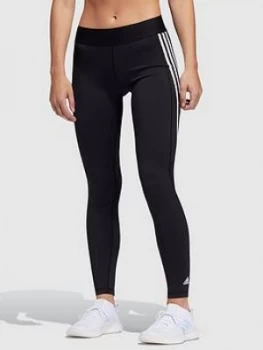 Image of Adidas Alphaskin 3 Stripe Tights - Black