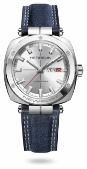 Image of Michel Herbelin Newport Heritage Silver Sunray Dial Watch