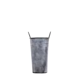 Image of Crossland Grove Chelmsford Galvanised Flower Bucket 16 X 16 X 30Cm
