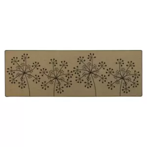 Image of JVL Elegance Door Mat, Dandelion Print, 50x150cm - Beige