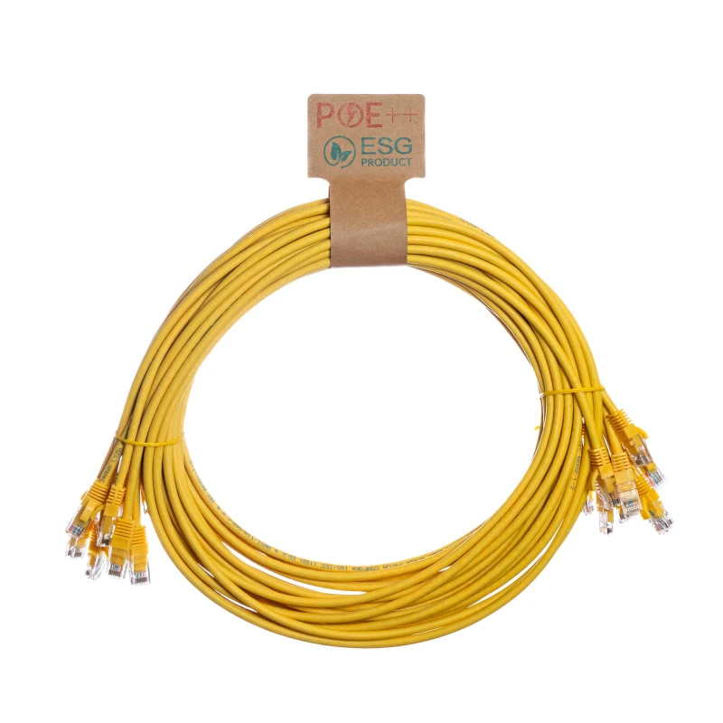 Image of Cablenet Cablenet 1m Cat6 RJ45 Yellow U/UTP LSOH 24AWG Snagless Booted Patch Lead (PK10) L60-5010P