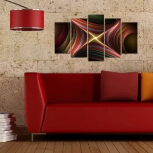 Image of 5ABSMDF-60 Multicolor Decorative MDF Painting (5 Pieces)