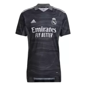 Image of adidas Real Madrid 21/22 Home Goalkeeper Jersey Unisex - Black
